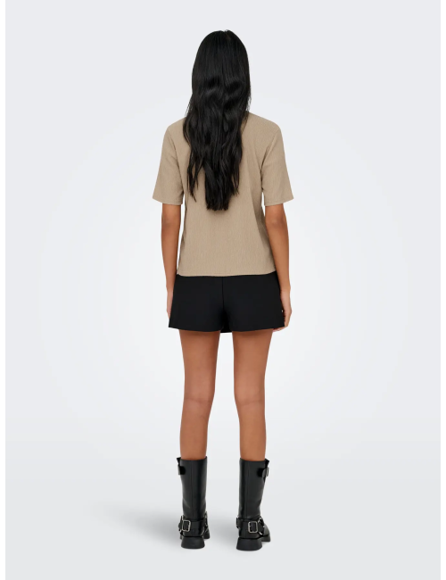 TOP MANGA CORTA CAMEL