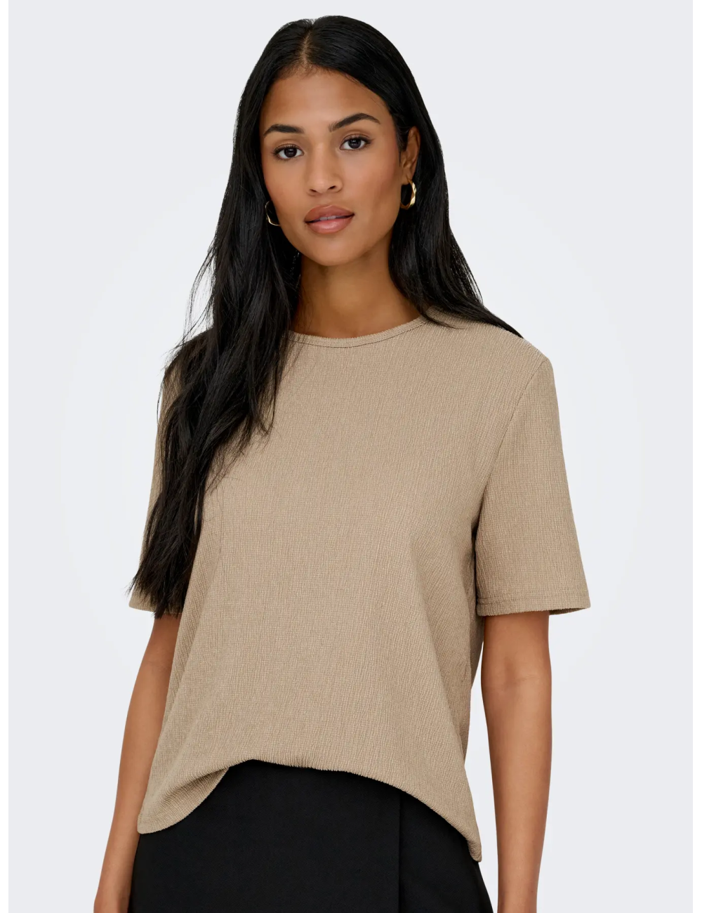 TOP MANGA CORTA CAMEL