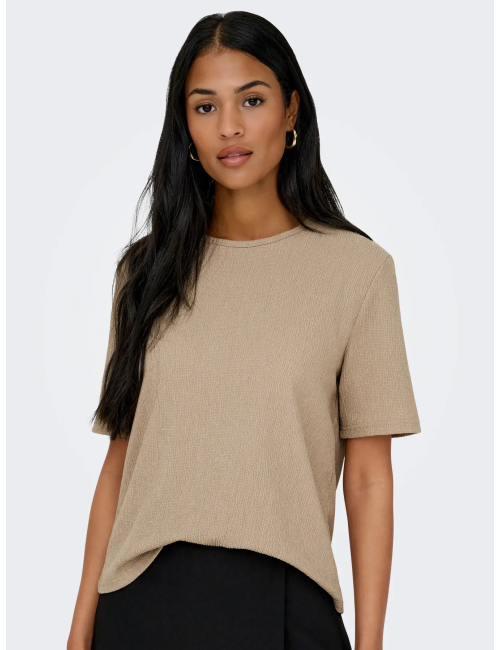 TOP MANGA CORTA CAMEL
