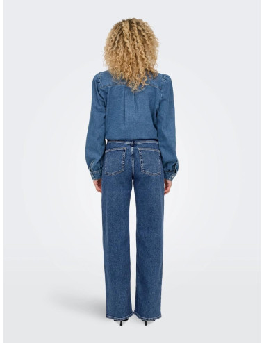 JEANS CINTURA ALTA CORTE...