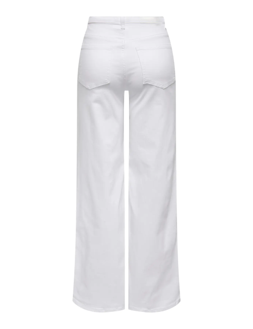 JEANS CINTURA ALTA CORTE WIDE LEG BLANCO