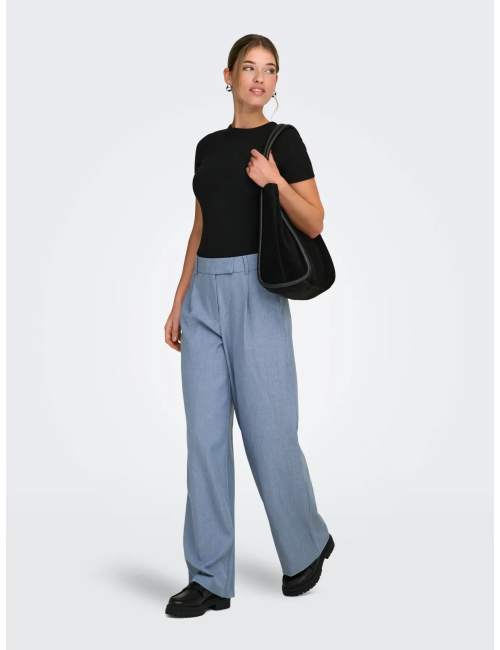 PANTALÓN CORTE STRAIGHT AZUL