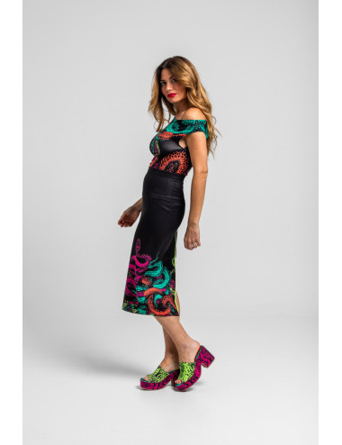 TOP ASIMÉTRICO NEGRO Y...