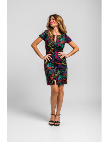 VESTIDO TUBO CREMALLERAS DE...