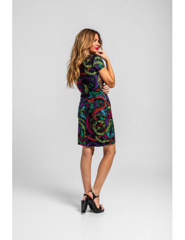 VESTIDO TUBO CREMALLERAS DE...