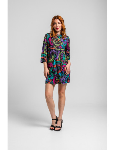 VESTIDO CORTE A MEDIA MANGA...