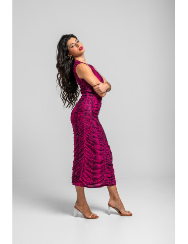 VESTIDO LARGO DRAPEADO...