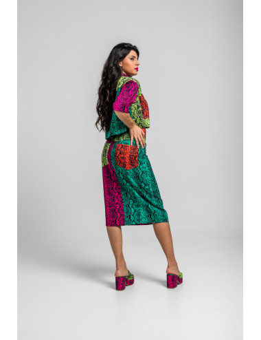 FALDA MIDI JEANS SERPIENTES...