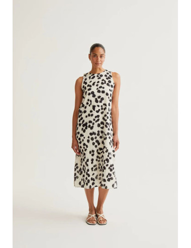 VESTIDO MIDI CON ESTAMPADO...