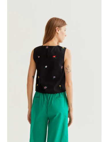 TOP CON ESTAMPADO BLACK...