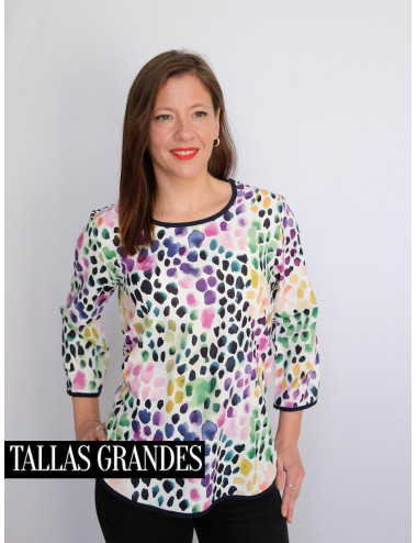 BLUSA MANCHAS MULTICOLOR
