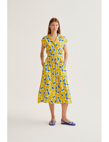 VESTIDO MIDI CON ESTAMPADO...