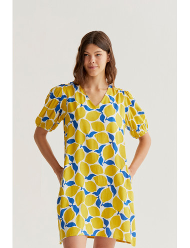 VESTIDO CORTO CON ESTAMPADO...