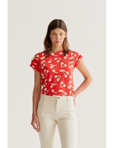 CAMISETA CON ESTAMPADO RED...