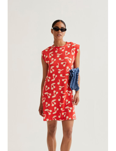 VESTIDO CORTO CON ESTAMPADO...