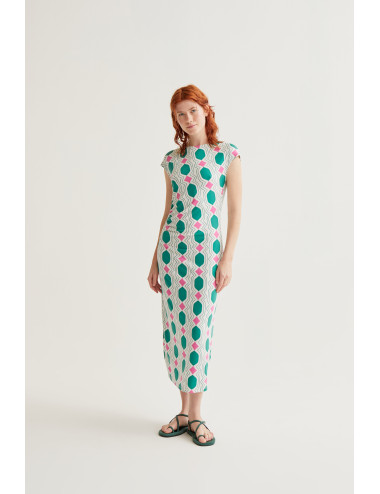 VESTIDO LARGO CON ESTAMPADO...