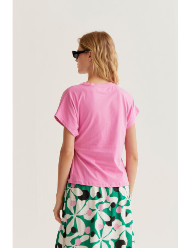 CAMISETA 100% ALGODÓN ROSA...