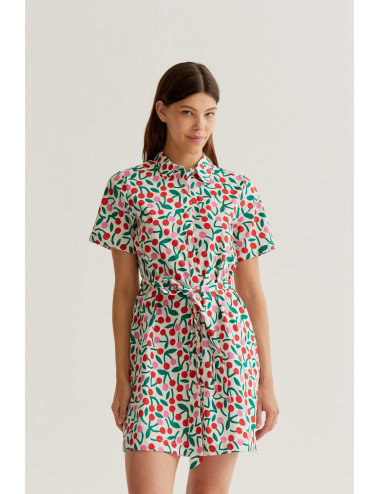 VESTIDO CORTO CON ESTAMPADO...