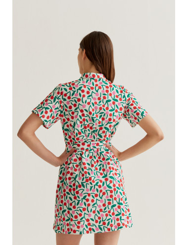 VESTIDO CORTO CON ESTAMPADO...