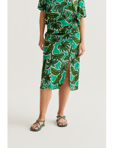 FALDA MIDI CON ESTAMPADO...