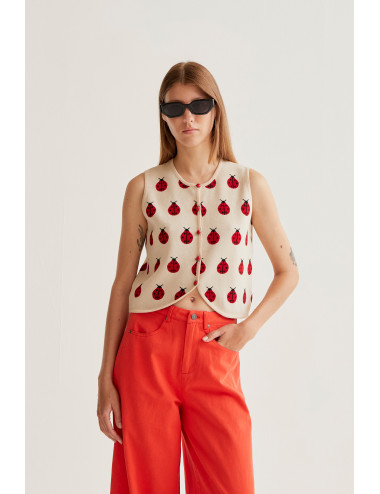 TOP DE PUNTO CON ESTAMPADO...