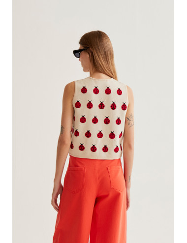 TOP DE PUNTO CON ESTAMPADO...