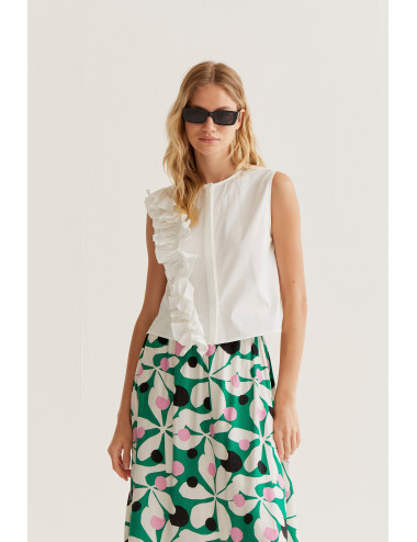 TOP 100% ALGODÓN BLANCO CON...