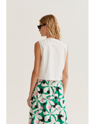 TOP 100% ALGODÓN BLANCO CON...