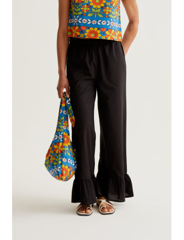 PANTALÓN 100% ALGODÓN NEGRO