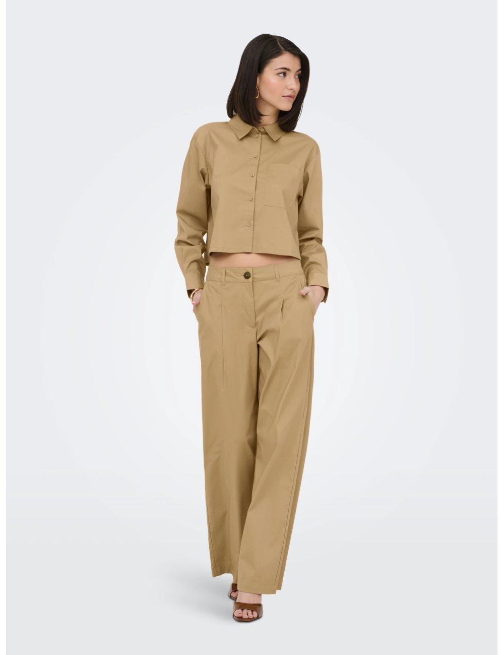 PANTALÓN WIDE CAMEL