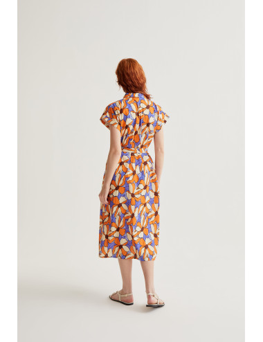 VESTIDO MIDI CON ESTAMPADO...