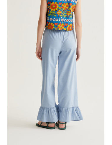 PANTALÓN 100% ALGODÓN AZUL