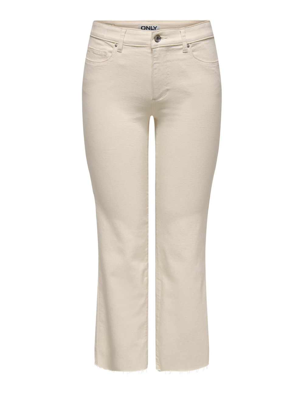 JEANS CINTURA MEDIA CORTE FLARED BEIGE