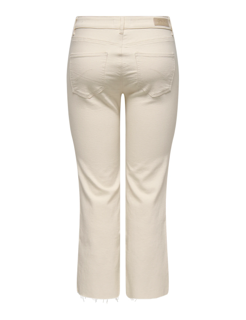 JEANS CINTURA MEDIA CORTE FLARED BEIGE