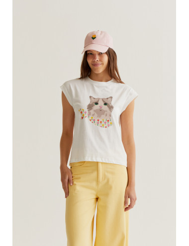 CAMISETA CON ESTAMPADO DE...