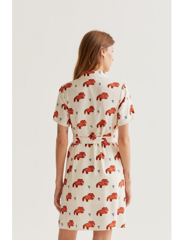 VESTIDO CORTO CON ESTAMPADO...