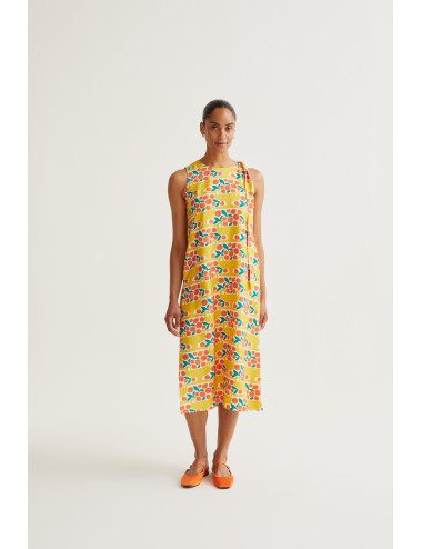 VESTIDO MIDI CON ESTAMPADO...