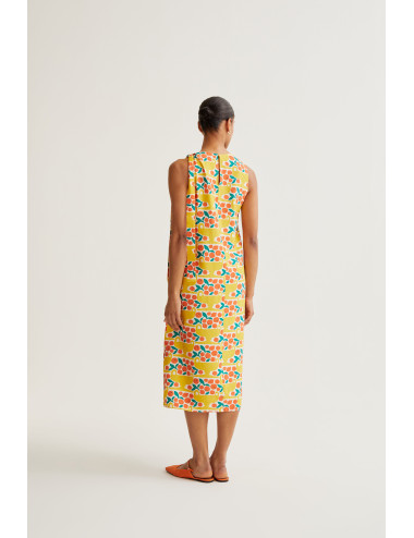 VESTIDO MIDI CON ESTAMPADO...