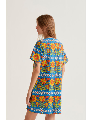 VESTIDO CORTO CON ESTAMPADO...