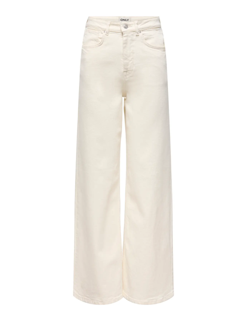 PANTALÓN WIDE DENIM BEIGE