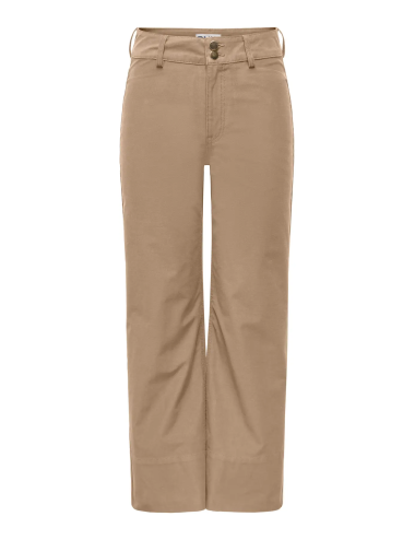 PANTALÓN HW DENIM CROP CAMEL