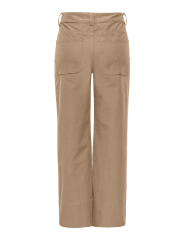 PANTALÓN HW DENIM CROP CAMEL