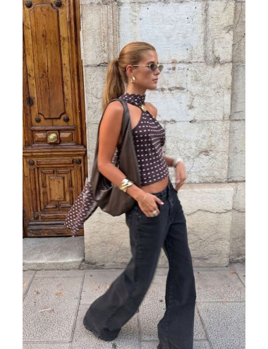 TOP CUELLO HALTER LUNARES