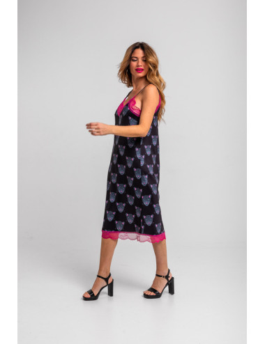 VESTIDO LENCERO CON ENCAJE...