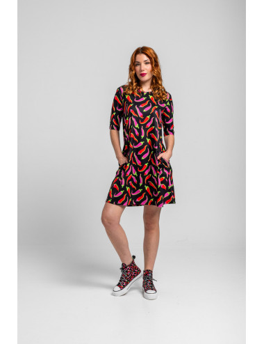 VESTIDO CORETE A NEGRO CON...