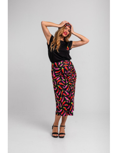 FALDA DRAPEADA LATERAL...