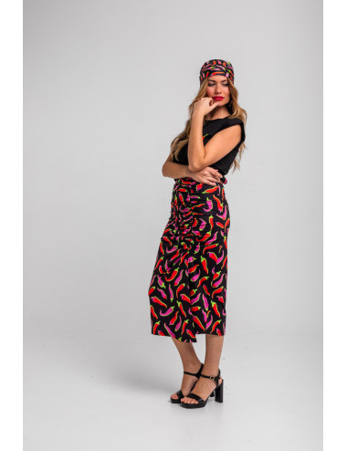 FALDA DRAPEADA LATERAL...