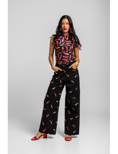 TOP ASIMÉTRICO NEGRO CON...