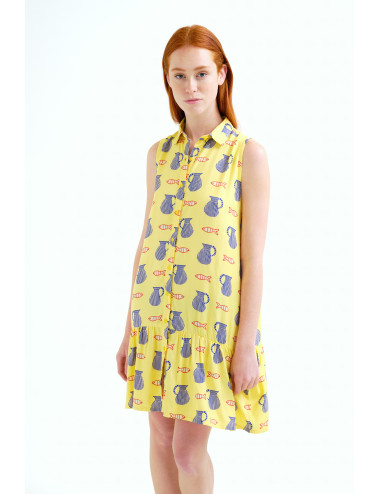 VESTIDO CORTO CON ESTAMPADO...