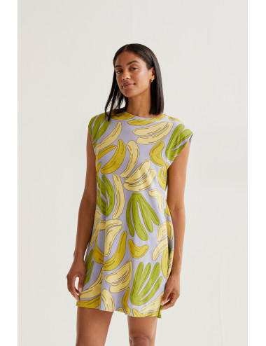 VESTIDO CORTO ESTAMPADO GUINEO